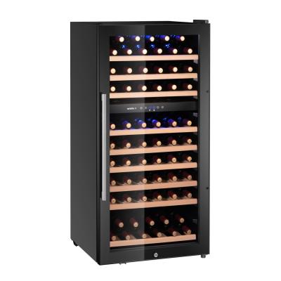 Chladnička na víno, 2 zóny, 91 lahví, Arktic, 230L, Černá, 569x595x(H)1215mm | 237113